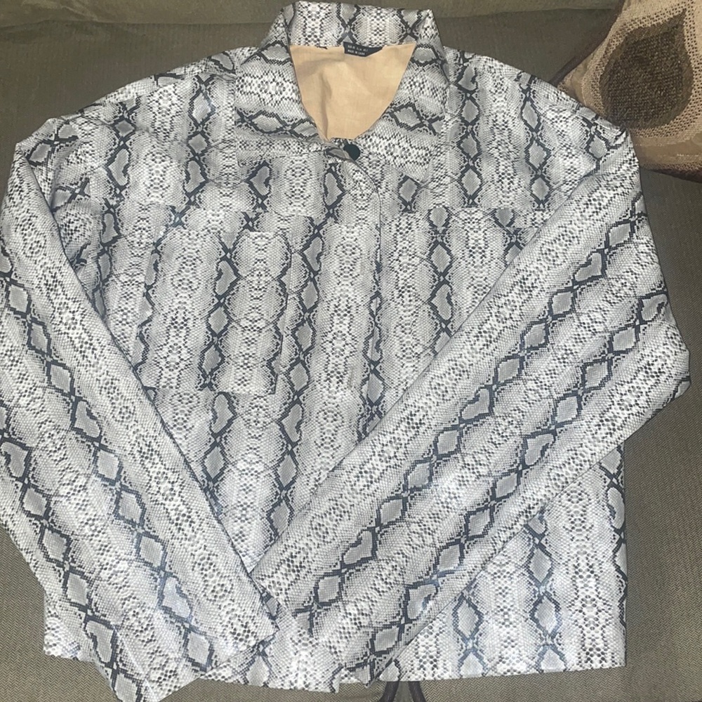 Snakeskin leather jacket